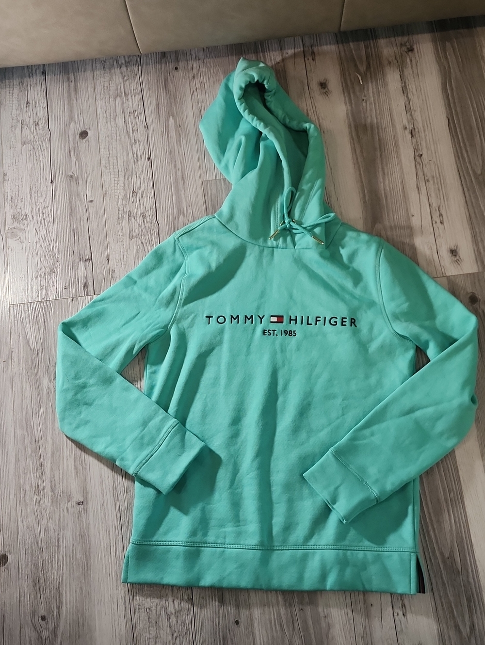 Tommy Hilfiger Mint Green Logo Hoodie Sweater